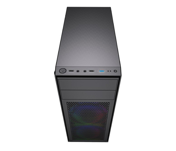 GEMBIRD Midi Tower Fornax M100RGB ATX wentylatory RGB Czarna CCC-FC-M100RGB - 1184606 - zdjęcie 3
